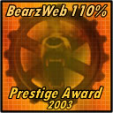 BearzWeb 110% Prestige Award